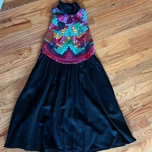 High neck colorful detail Mara Hoffman dress